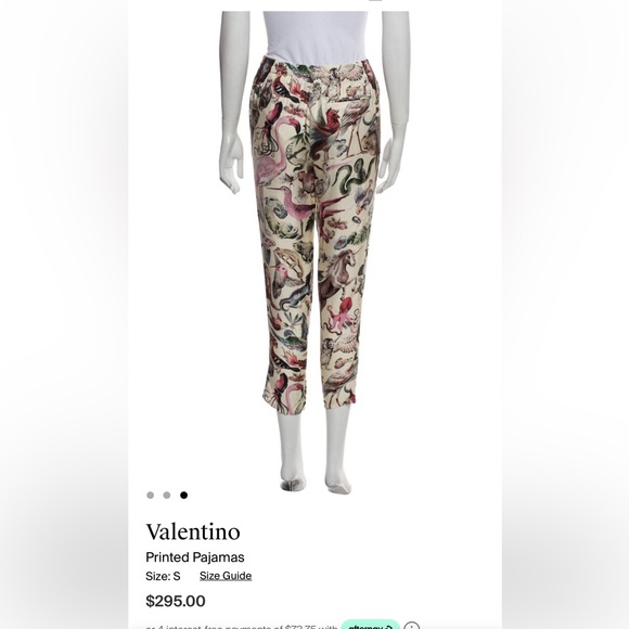 Valentino Animal Pattern Silk Pijama Bottom